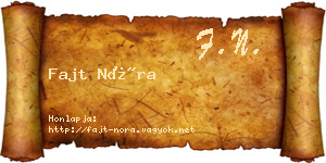 Fajt Nóra névjegykártya