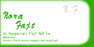 nora fajt business card